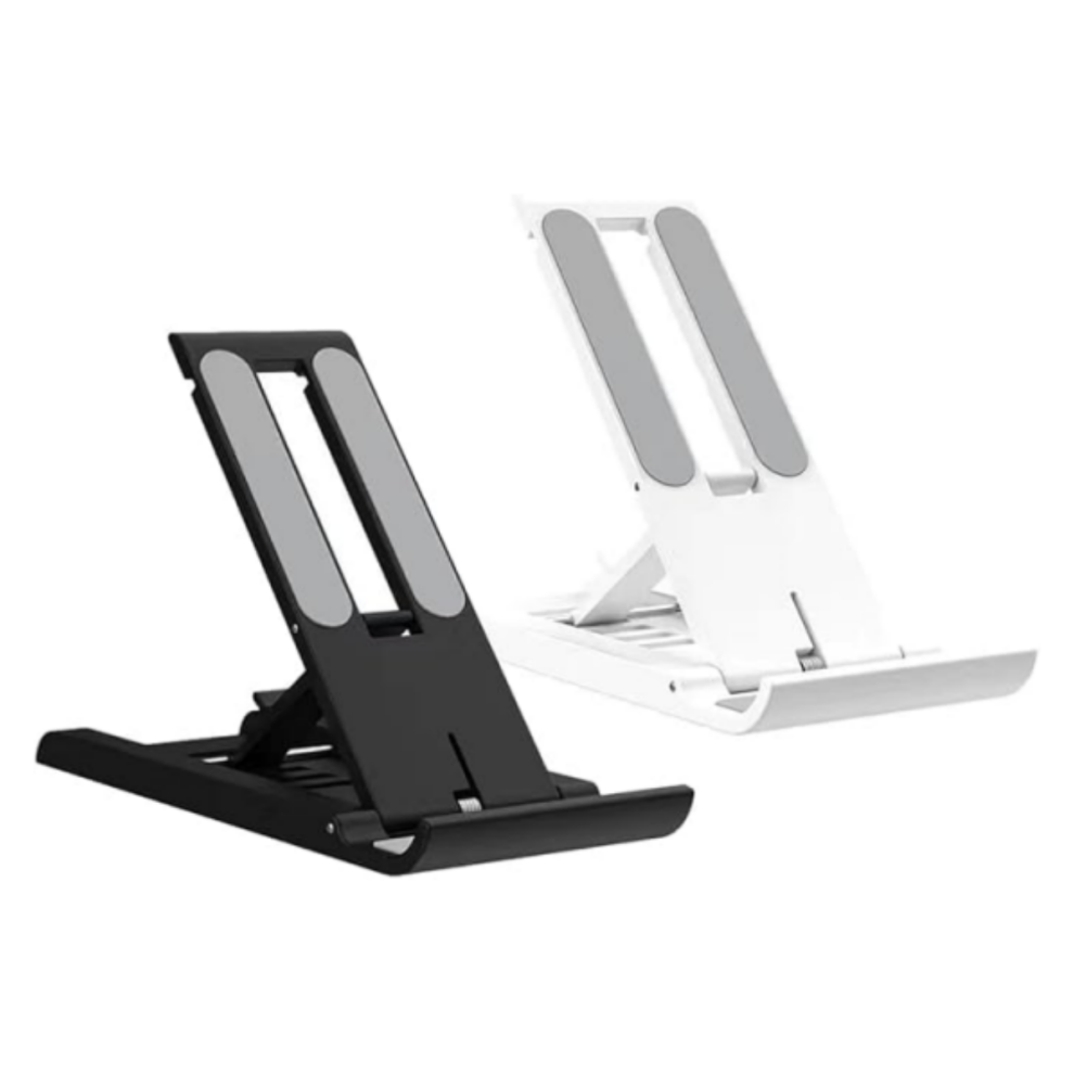2 Adjustable Foldable Phone Stands For Smartphones And Tablets, Desktop Holders Compatible With Various Devices, A Black 9050643572304