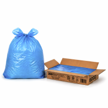 200 Medium Duty Blue Refuse Bags Bin Bags Recycled