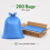 200 Medium Duty Blue Refuse Bags Bin Bags Recycled 2