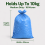 200 Medium Duty Blue Refuse Bags Bin Bags Recycled 5