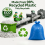 200 Medium Duty Blue Refuse Bags Bin Bags Recycled 6