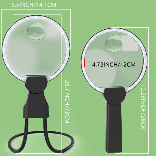 All Purpose Magnifying Glass 3X Lens Featuring 3 Light Modes 2