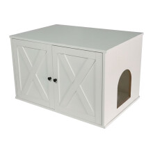 Armoire à litière pour chat avec entrée latérale et séparateur