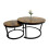 Tables d'appoint gigognes style industriel, lot de 2, effet bois 1