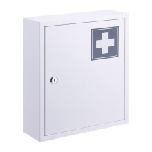 Armoire à pharmacie verrouillable, 3 compartiments, fixation murale