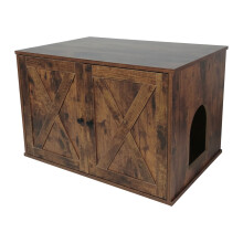 Armoire à litière pour chat avec entrée latérale et séparateur