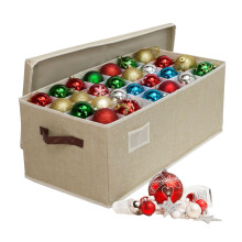 Boîte de rangement pour boules de Noël, capacité de 96 boules, séparateurs ajustables