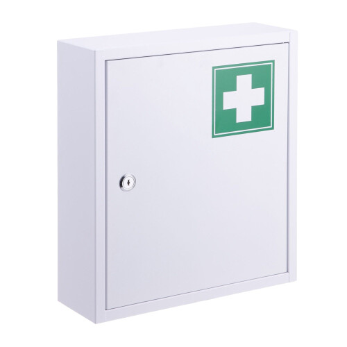 Armoire à pharmacie verrouillable - 3 compartiments, fixation murale