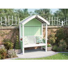 Garden Arbour Pained Seat , W1.72m x D0.75m / W5' x D2', Pressure Treated, Summerset Dunster House