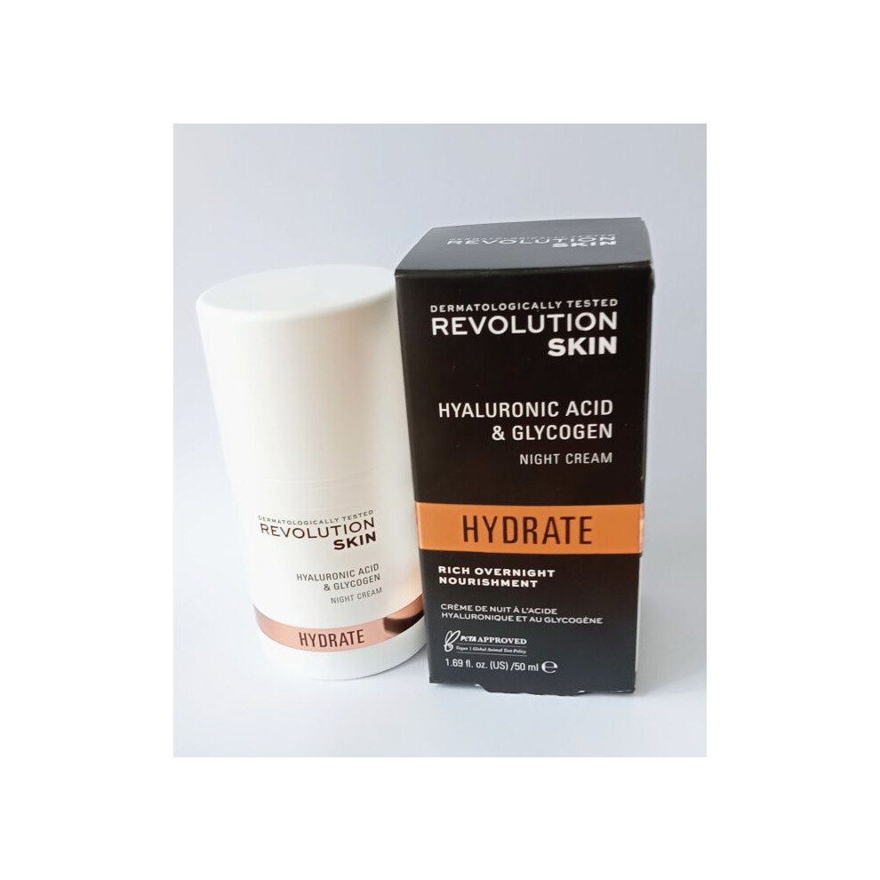 Revolution Skincare Cream Revolution Skin Hyaluronic Acid & Glycolic Night 50Ml