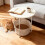 Table d'appoint ronde avec panier de rangement, structure en métal 2