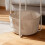 Table d'appoint ronde avec panier de rangement, structure en métal 6