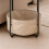 Table d'appoint ronde avec panier de rangement, structure en métal 6