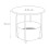 Table d'appoint ronde avec panier de rangement - Structure en métal 4