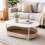 Table basse ovale avec panier de rangement 3