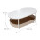 Table basse ovale avec panier de rangement 4