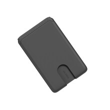 Phone Card Holder,Silicone Phone Wallet Stick on,Adhesive-Black