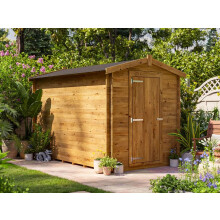 Taarmo Heavy Duty Log Shed W6' x D10' / W1.8m x D3.0m Pressure Treated 19mm Superfelt Included Dunster House