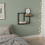 Étagère murale industrielle, métal et bois, design flottant 2
