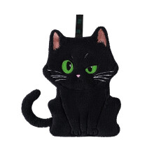 Double Layers Absorbent Hand Towel In Cats Pattern-blue eyes
