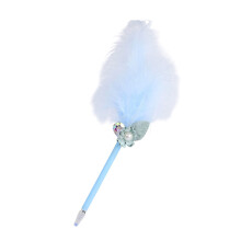 Antiqued Feather Ballpoint Pen Aesthetic Signing-light blue B