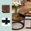 Tables d'appoint gigognes style industriel, lot de 2, effet bois 6