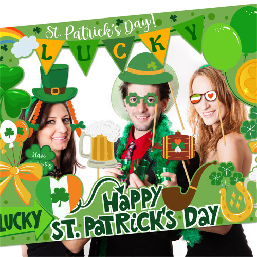 User Friendly Recyclable Paper Patricks Day Photo Props for 1