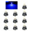 10Pcs Wedge Base LED Lamps Auto Instrument Panel-Blue T3.0 1