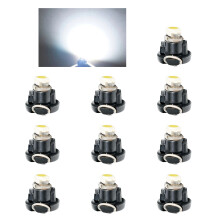 10Pcs LED Instrument Lamps Easy Install Auto-White T3.0