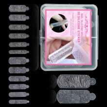 Silicone Nail Mold for Creating 3D Snowflake and Leopard-A