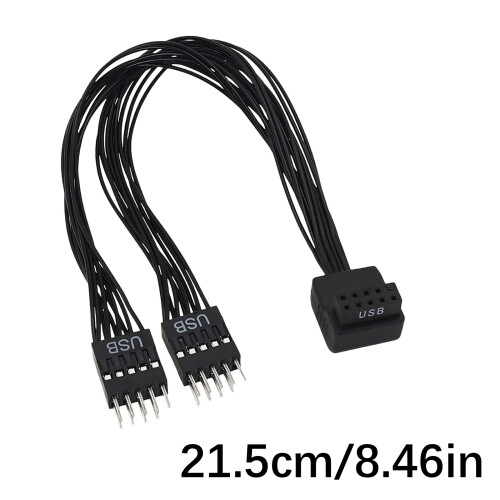 ClutterFree Desktop Solution Bent USB Header Extension 9Pin to 2