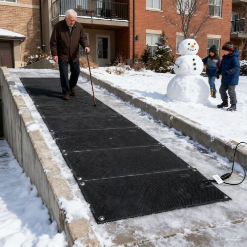 Quick Heating Rubber Mat for Outdoor Snow Removal 220V-2 2