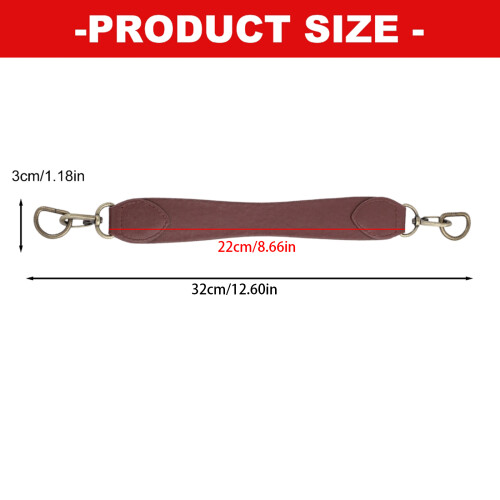 Practical PU Leather Bag Strap Handle Reinforced-Coffee color 1