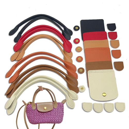DIY PU Leather Bag Knitting Set Leather Bag Making Set-Red 2
