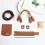 DIY PU Leather Bag Knitting Set Leather Bag Making Set-Red 6