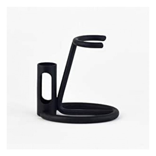 Omega Shaving Brush Stand Mat Black w.Razor Holder