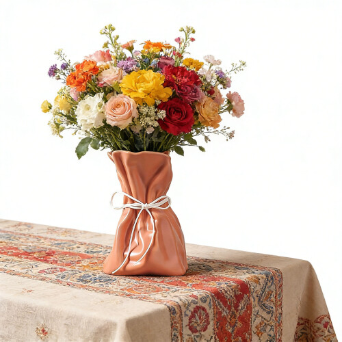 Rustics Flower Vases Decorative Vases Ceramic Vases-Yellow 17 1