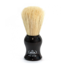 OMEGA Shaving Brush #66 Plast. Cream or Black handle (M)