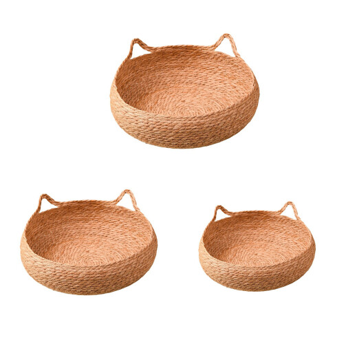Versatiles Handcrafted Grass Pet Bed Light weight Portable-S 1
