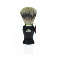 OMEGA Pure Badger Hair Shaving Brush Black Resin Handle (L)