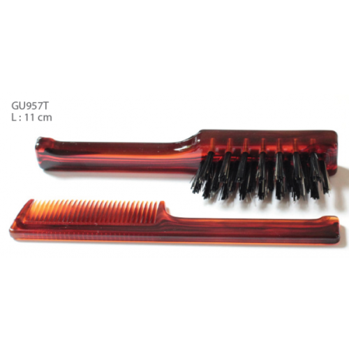 Guenzani MUSTACHE SET -BOAR/ NYLON - AMBER