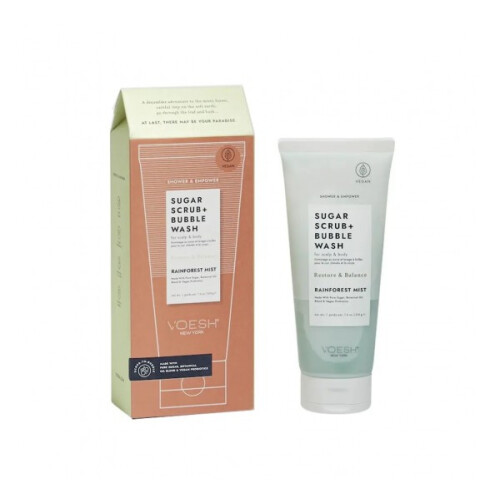 Voesh Sugar Scrub & Foaming Cleanser Rainforest Mist 7.4oz