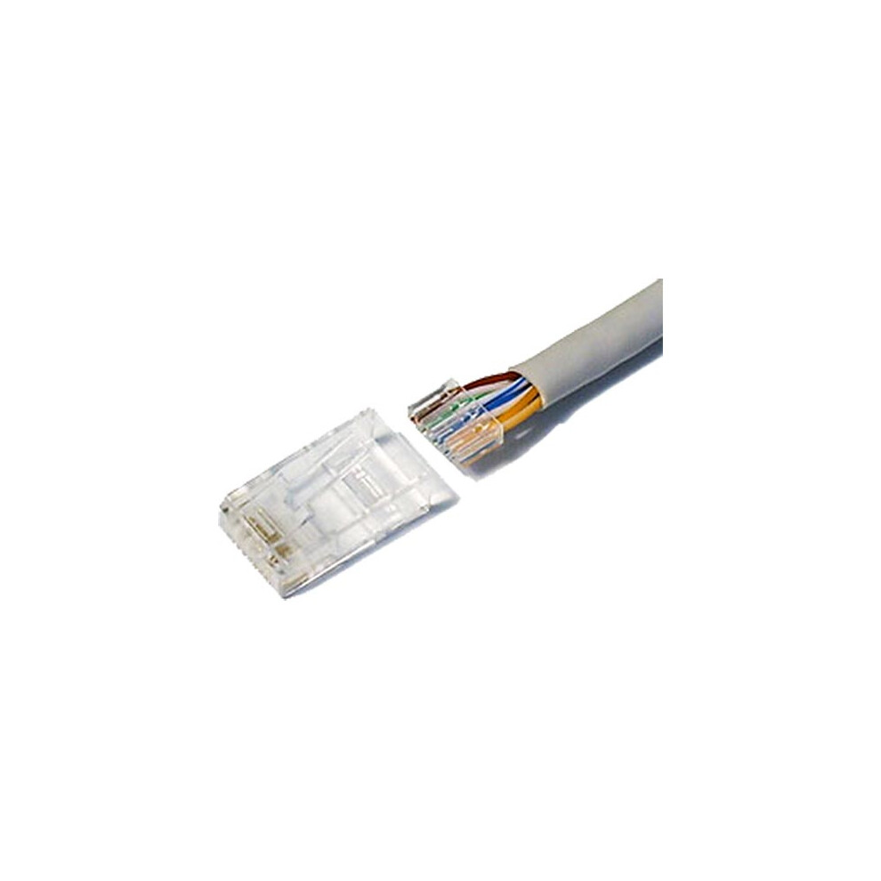 Cablenet Cat6 Rj45 Utp 50 Micron Crimp Plug Stranded (2 Part) (Pk 50) Gold 5056750300629