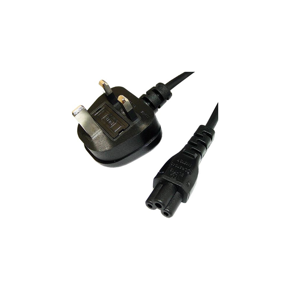 Cablenet 5M Uk (5 Amp) - C5 Cloverleaf Pvc 0.75Mm Power Lead Black 5056750306805
