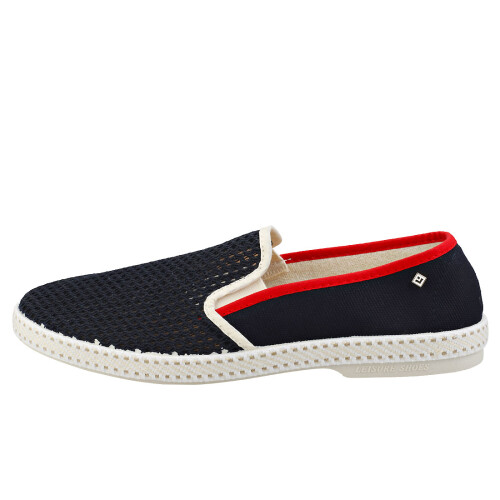 (47) Rivieras Herren Espadrilles Klassische Navy Rot Wei? 2