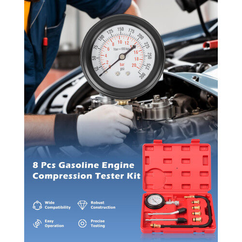 Professional Petrol Engine Compression Tester Kit Set for Automotives and M 1