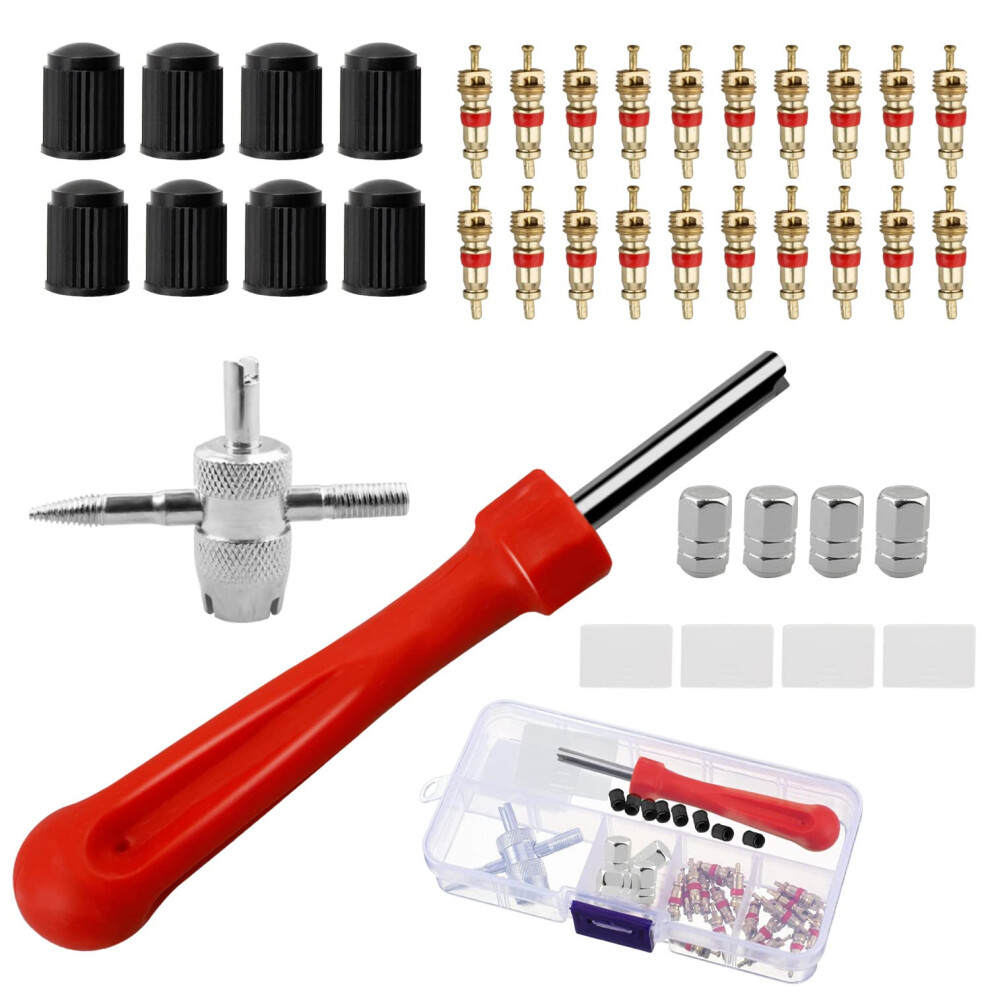 Lanjue Tyre Valve Repair Kit, Schrader Valve Tool Valve Core Remover 5003548511538