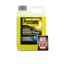 Prestone Screenwash Concentrate 2.5L, Screen Wash For Cars - Winter, High Performance Cleaning With Streak Free Formula, Extreme Performance Super Co