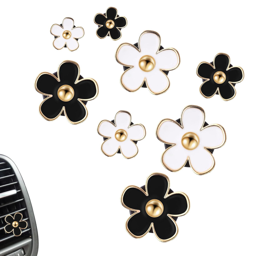 8Pcs Car Air Vent Clips Daisy Flower Air Freshener Clip Cute Flower Air Con 5422648619799