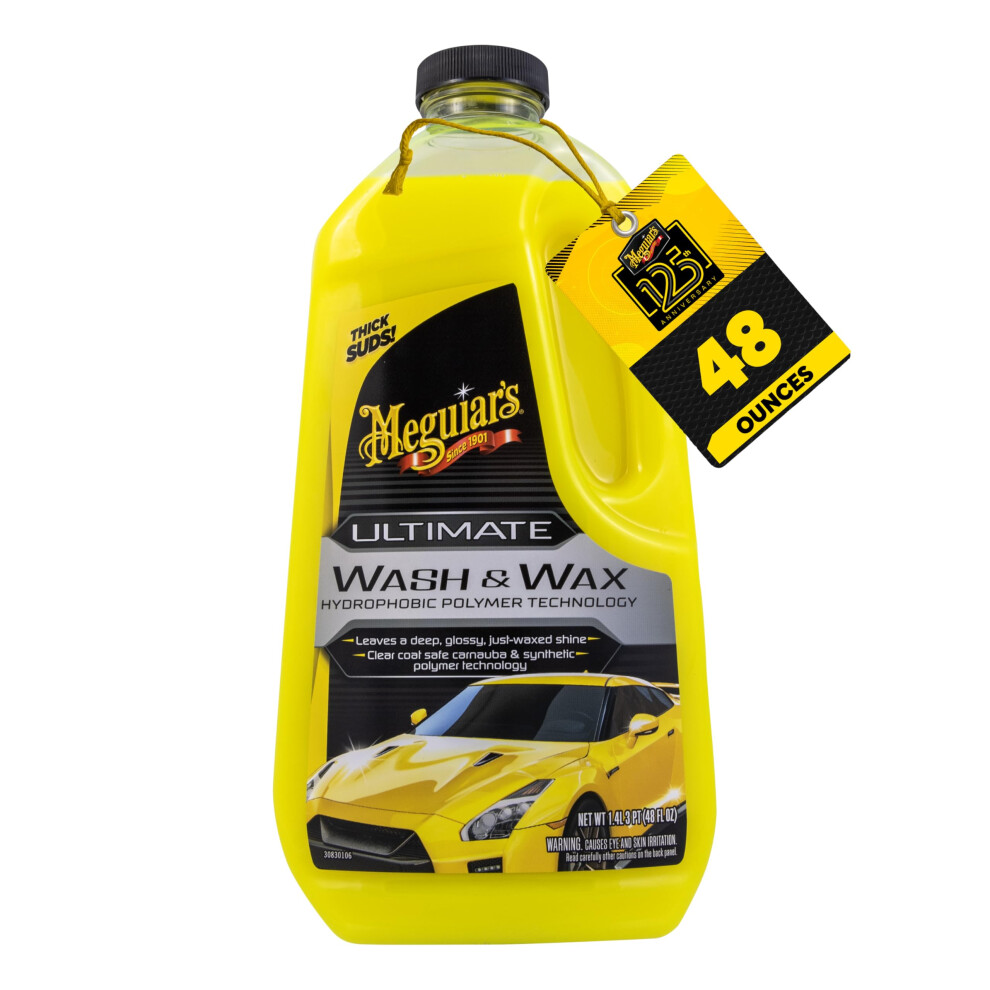 Meguiar's Ultimate Car Wash & Wax 1.4L, Shampoo That Leaves A Deep, Light 5004855879670
